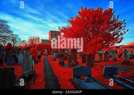 St. Oswalds Kirche/Friedhof, Filey North Yorkshire Stockfoto