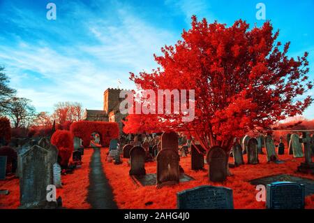 St. Oswalds Kirche/Friedhof, Filey North Yorkshire Stockfoto