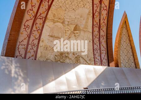 Islamabad in Pakistan National Monument malerischen Atemberaubenden Blick auf einem sonnigen blauen Himmel Tag Stockfoto