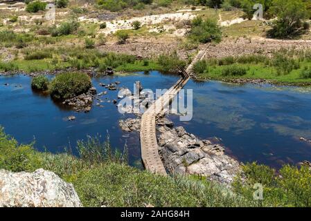 Swellendam, Western Cape, Südafrika. Dezember 2019. Die Breede River gesehen aus Aloe Hill, bontebok an der Garden Route. Stockfoto