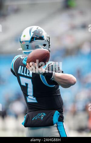 Charlotte, NC, USA. 29 Dez, 2019. das NFL matchup an der Bank von Amerika Stadium in Charlotte, NC. (Scott Kinser/Cal Sport Media). Credit: Csm/Alamy leben Nachrichten Stockfoto