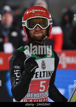 Oberstdorf, Deutschland. 29 Dez, 2019. Ski Nordisch/Skispringen: Weltcup, Vierschanzentournee, Big Hill, Männer, 1. Markus Eisenbichler, Skispringer aus Deutschland, freut sich über Springen. Quelle: Angelika Warmuth/dpa/Alamy leben Nachrichten Stockfoto