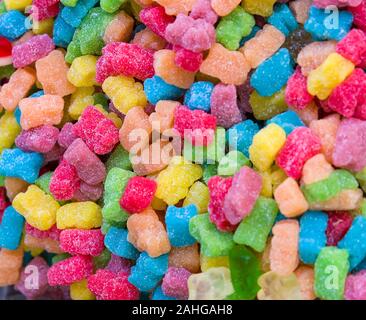 Candy jello, hell, farbig sortiert Farbige gelee Bonbons Stockfoto