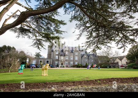 Ansicht der Vorderseite der großen Herrenhaus im Besitz von Brexit und Mitkämpfer Arron Banken im Süden in der Nähe von Gloucestershire Thornbury verlassen Stockfoto