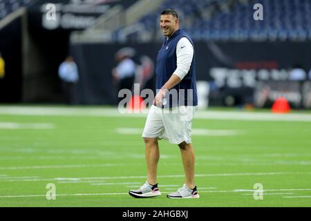 Houston, Texas, USA. 29 Dez, 2019. Tennessee Titans Head Coach Mike Vrabel vor der NFL regular season Spiel zwischen den Houston Texans und die Tennessee Titans an NRG Stadion in Houston, TX am 29. Dezember 2019. Credit: Erik Williams/ZUMA Draht/Alamy leben Nachrichten Stockfoto