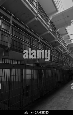 Gefängniszellen in Alcatraz Gefängnis Gefängnis Stockfoto