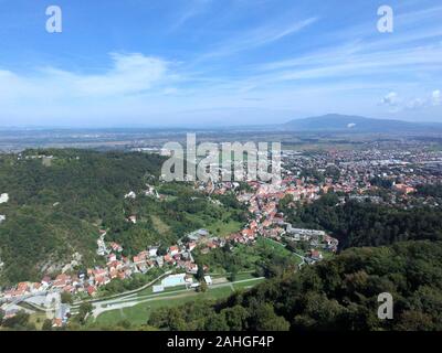 Samobor Hügel drone Footage Stockfoto