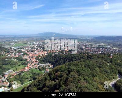 Samobor Hügel drone Footage Stockfoto