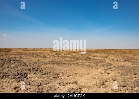 Steinwüste jiddat al Harasis im Oman Stockfoto