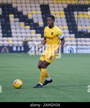 Livingston, Schottland, Großbritannien. 29 Dez, 2019. Marvin Bartley von Livingston während der schottischen Premier League Match zwischen Livingston FC und Hibernian FC im Tony Makkaroni Arena in Livingston am 29. Dezember 2019. Livingston gewann das Match 2-0 Credit: SPP Sport Presse Foto. /Alamy leben Nachrichten Stockfoto