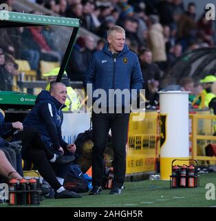 Livingston, Schottland, Großbritannien. 29 Dez, 2019. Livingston manager Gary Holt während der schottischen Premier League Match zwischen Livingston FC und Hibernian FC im Tony Makkaroni Arena in Livingston am 29. Dezember 2019. Livingston gewann das Spiel mit 2:0. Credit: SPP Sport Presse Foto. /Alamy leben Nachrichten Stockfoto