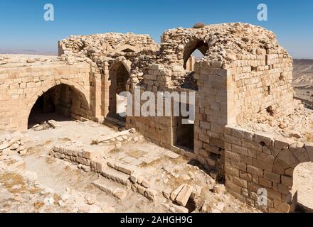 Krak de Montreal Crusader Castle, Shoubak, Jordanien Stockfoto