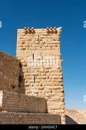 Krak de Montreal Crusader Castle, Shoubak, Jordanien Stockfoto