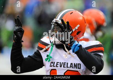 Cincinnati, OH, USA. 29 Dez, 2019. Odell Beckham (13) von den Cleveland Browns während eines Spiels zwischen den Cleveland Browns und die Cincinnati Bengals an Paul Brown Stadium am 29. Dezember 2019 in Cincinnati, OH. Dorn Byg/CSM/Alamy leben Nachrichten Stockfoto