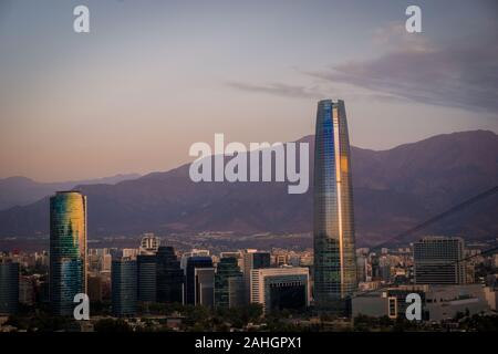 Angesichts der finanziellen Zentrum von Santiago de Chile Stockfoto