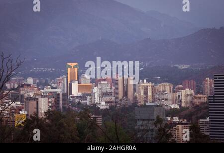 Angesichts der finanziellen Zentrum von Santiago de Chile Stockfoto