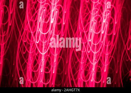 Lichter an Weihnachten nach Partei Stockfoto
