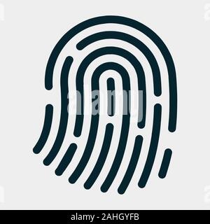 Symbol Fingerabdruck isoliert Vector Illustration Stock Vektor