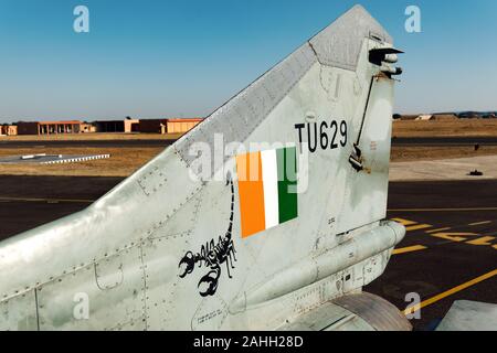 Indian Air Force MiG-27 Fighter Jet. Die letzten Swing wing Geschwader von der indischen Luftwaffe die MiG-27 am 27. Dezember, 2019 Stockfoto