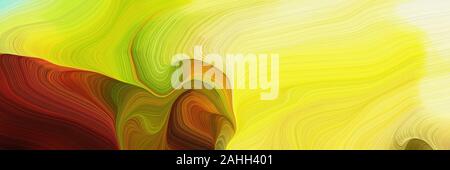 Horizontale farbenfrohe abstrakte Welle Hintergrund mit Schokolade, Pastellorange und pale Golden rod Farben. Kann als Textur, Hintergrund oder Tapete verwendet werden. Stockfoto