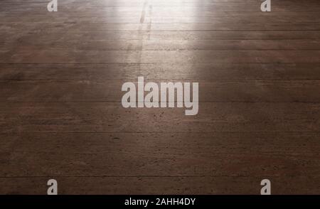 Glänzend dunkler Holzfußboden aus Eiche, Hintergrund Foto Textur Stockfoto