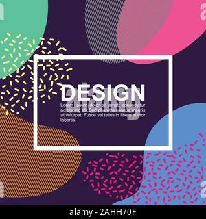 Fluid bunte Blase formen Komposition. Trendy minimalem Design. Eps 10 Vektor. Kunst für Abdeckungen, Flyer, Banner, dekoriert, Broschüre und Poster. Stock Vektor