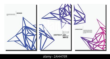 Moderne Geometrie Polygone line Design. EPS 10 Vektor für Abdeckungen, Präsentationen, Prospekte, Magazine, Broschüren, Plakate, Flyer, dekoriert, Vorlage. Stock Vektor