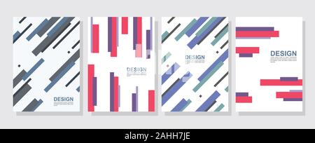 Plakat Vorlagen mit abstrakten Formen. Material, einfaches und modernes Design. Kunst für eine 4 deckt, Flyer, Banner, dekoriert, Broschüre und Poster. Stock Vektor