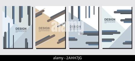 Plakat Vorlagen mit abstrakten Formen. Material, einfaches und modernes Design. Kunst für eine 4 deckt, Flyer, Banner, dekoriert, Broschüre und Poster. Stock Vektor