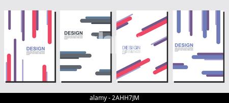 Plakat Vorlagen mit abstrakten Formen. Material, einfaches und modernes Design. Kunst für eine 4 deckt, Flyer, Banner, dekoriert, Broschüre und Poster. Stock Vektor