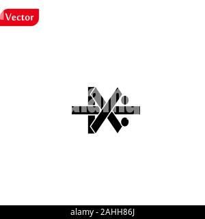 Mathematik Mathematik Symbol auf weißem Hintergrund. Stock Vektor