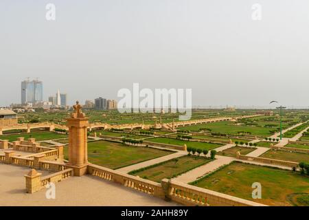 Karachi Bagh Ibn e Qasim Park mit malerischen Atemberaubenden Blick auf ganz an einem bewölkten Tag Komplexe Stockfoto