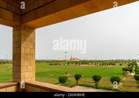 Karachi Bagh Ibn e Qasim Park mit malerischen Atemberaubenden Blick auf ganz an einem bewölkten Tag Komplexe Stockfoto