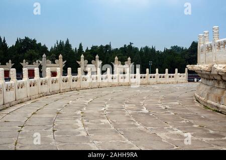 Steinterrasse, Die Kaiserlichen Gewölbe des Himmels, der Tempel des Himmels, Peking, China Stockfoto