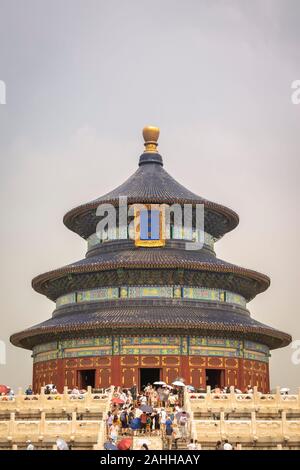 Die "Halle des Gebetes für eine gute Ernte, der Tempel des Himmels, Peking, China Stockfoto