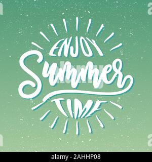 Sommer schreiben Zeit vektor Konzept Design genießen. Vintage schreiben genießen Sie den Sommer Zeit für Element Design. Vector Illustration EPS 8 EPS. 10 Stock Vektor