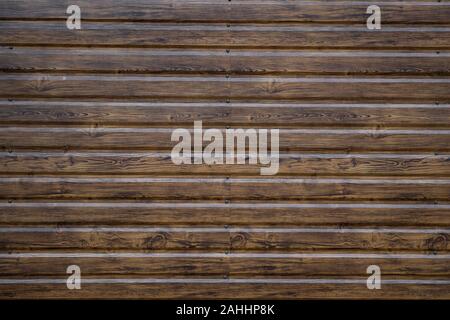 Braunes Holz Textur außerhalb für fasading ein Haus verwendet. Stockfoto