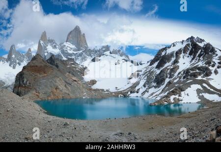 Laguna de Los Tres, El Chaltén, Patagonien, Argentinien Stockfoto