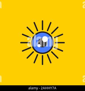 Symbol "Rote-Augen", Bologna, Aussicht, Vision abstrakte Auge logo Vektor Symbol Stock Vektor