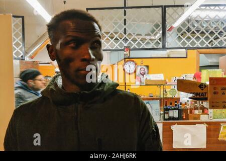 Italien, Mortara, afrikanischen Migranten Stockfoto