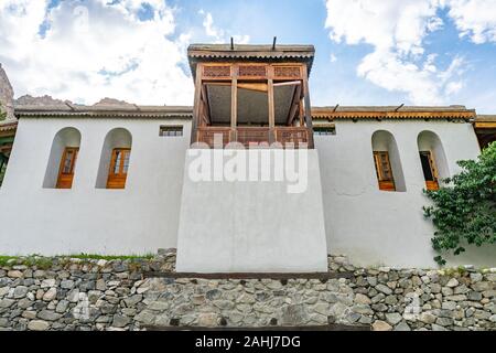 Khaplu Stadt Khapalu Palace malerische Ansicht des Gebäudes auf einem sonnigen blauen Himmel Tag Stockfoto