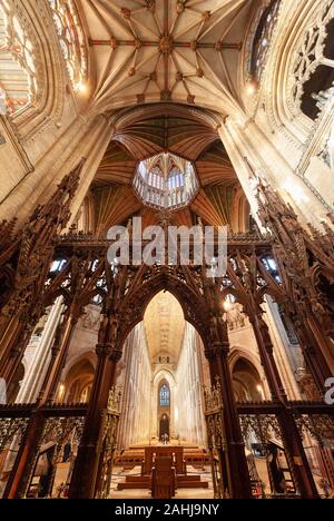 Innenraum der Kathedrale von Ely, Anglikanische Kathedrale in Cambridgeshire, England Stockfoto