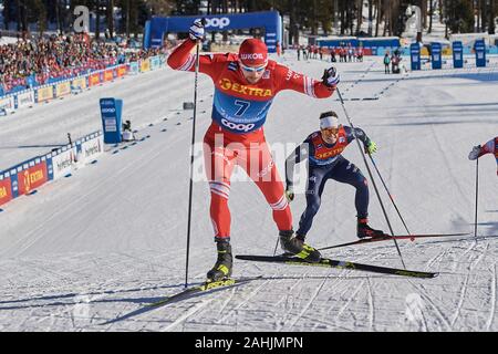 Lenzerheide, Schweiz, 29. Dezember 2019. Sergey Ustiugov beim Sprint Rennen bin FIS Langlauf Weltcup Tour de Ski Lenzerheide 2019 Lenzerheide. Stockfoto