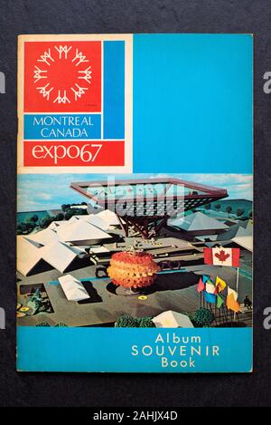Souvenir Buch für die Expo 67 in Montreal, Provinz Quebec, Kanada. Stockfoto