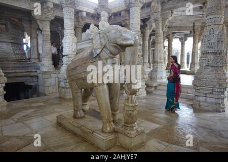 Jain Tempel von Ranakpur, Indien Stockfoto