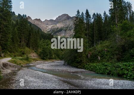 Blick auf den Widderstein Berg in Österreich Stockfoto