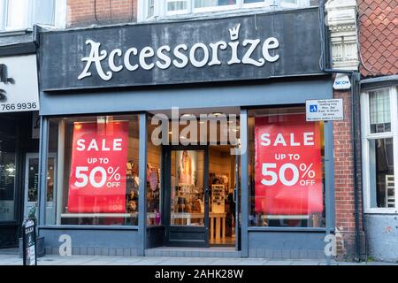 Accessorize High Street Shop, Großbritannien Stockfoto