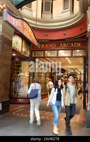 Strand Arcade Sydney; eine viktorianische Einkaufspassage auf Pitt Street, Sydney City Centre, Sydney, Australien Stockfoto