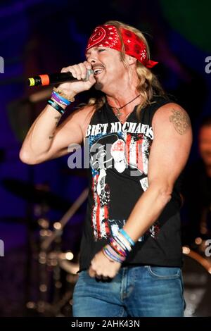 HUNTINGTON, NY-DEC 28: Bret Michaels führt im Konzert im Paramount am 28 Dezember, 2019 in Huntington, New York. Stockfoto