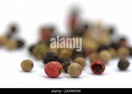 Pfefferkörner in Nahaufnahme Stockfoto